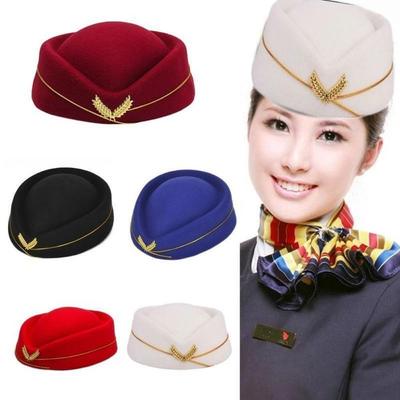 High-quality Work Cap Women Lady Stewardess Hat Beret Hat Air Hostesses Hat Party Hats