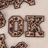 Embroidery Label Leopard Print English Alphabet Cloth Label Clothes And Hats Hand Account Diy Patch Accessories Embroidery Stickers Cloth Stickers