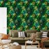 Bottle Green and Sea Blue Ink Wallpaper for Living Room and Bedroom 50x1000