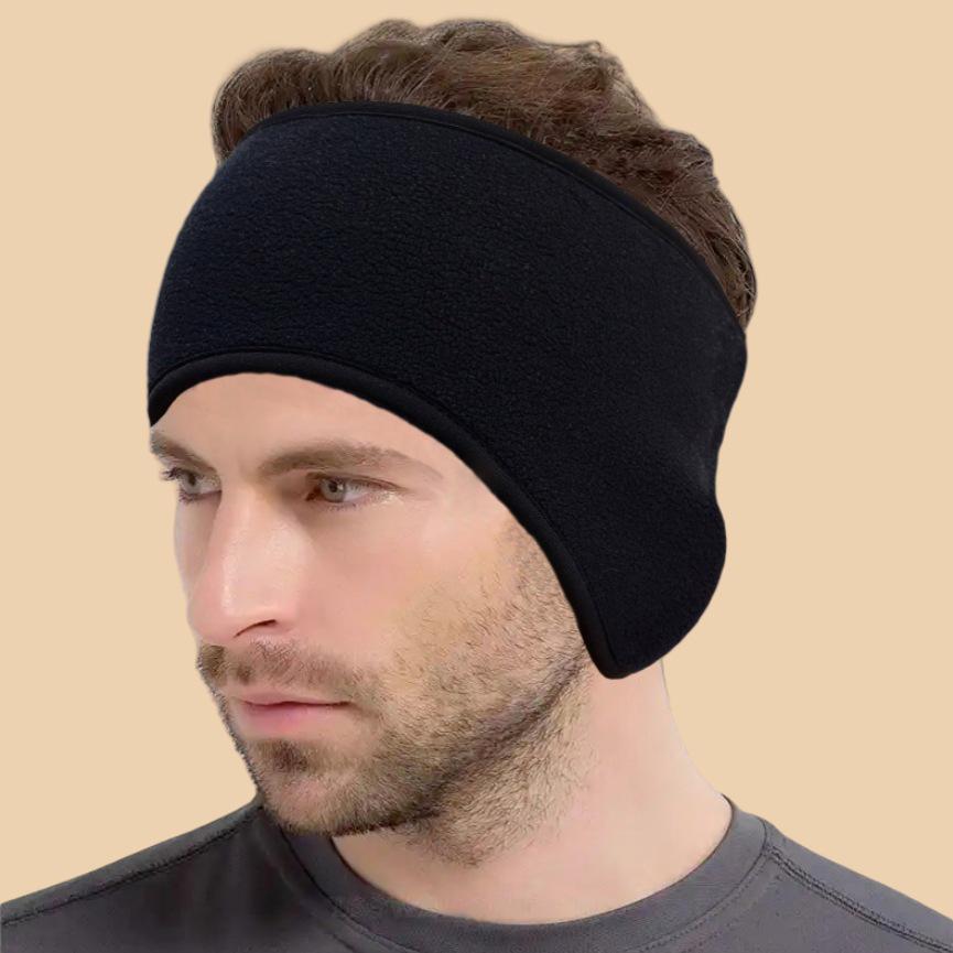 Warm Fleece Earmuffs & Headband: High Elasticity Polar Fleece Ear & Forehead Protector, Breathable Eye Mask for Cycling & Cold Weather.