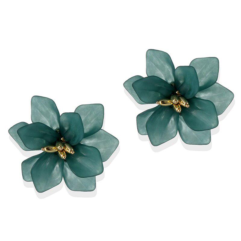 

Очаровательные серьги-гвоздики с цветком большого размера для женщин, модные вечерние украшения зелёный