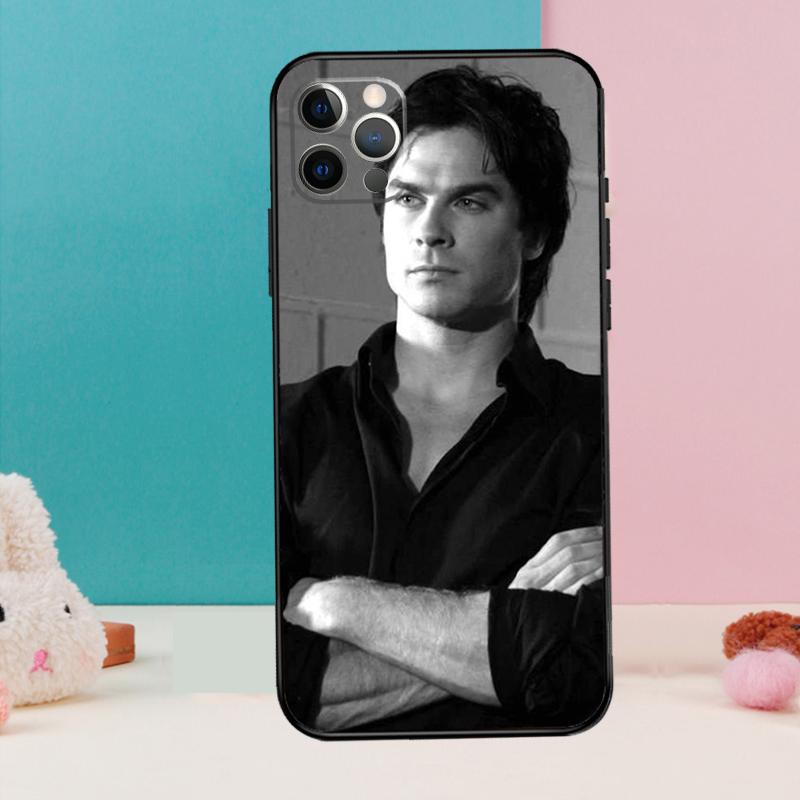 Damon Salvatore Vampire Diaries Phone Case For iPhone 17 Air 16 15 13 12 11 14 Pro Max 12 13 mini 15 16 Plus 16e Cover Coque
