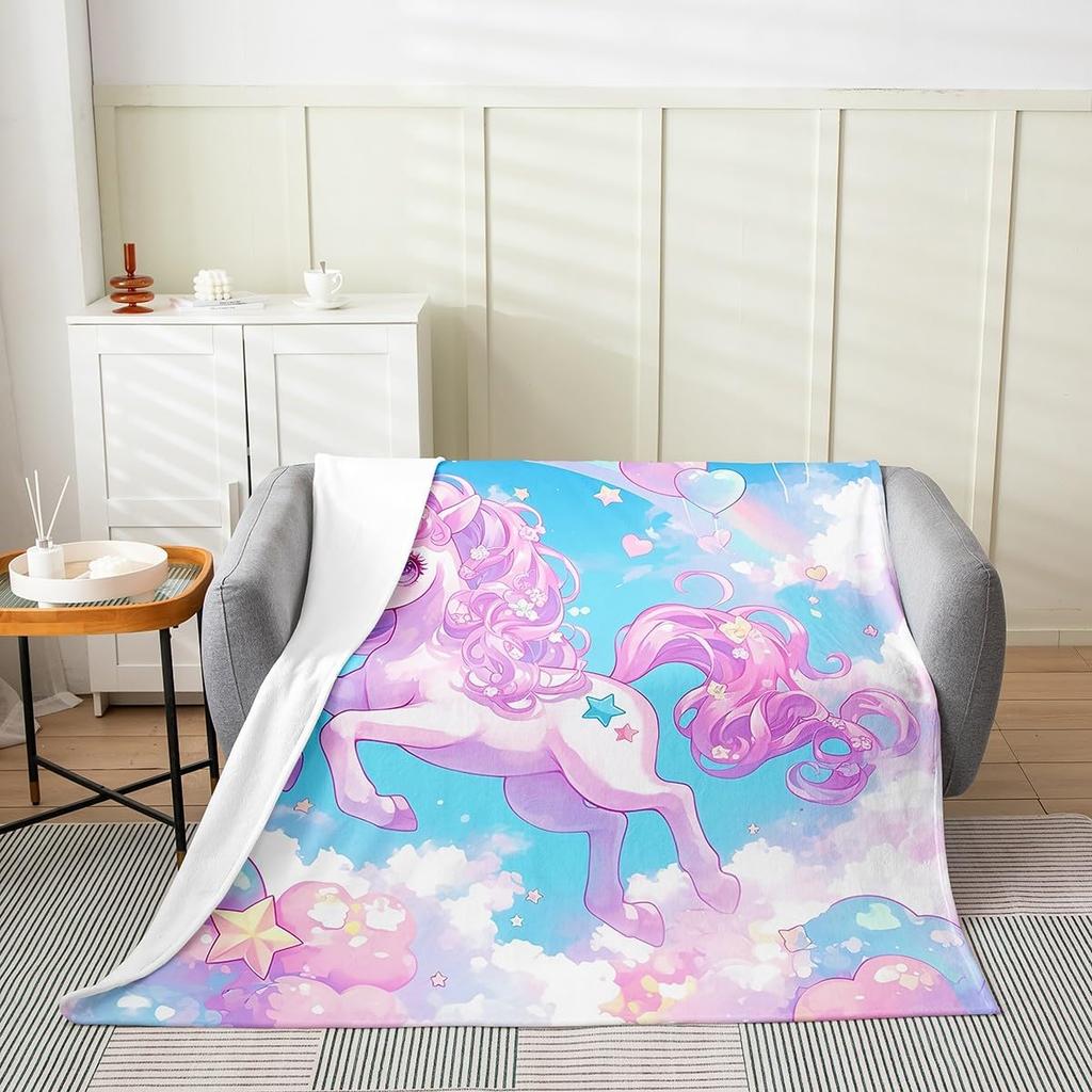 Pink Zebra Print Blanket Soft Fleece Throw Cozy Living Room Decor Animal Pattern Bed Cover Fashion Home Textile