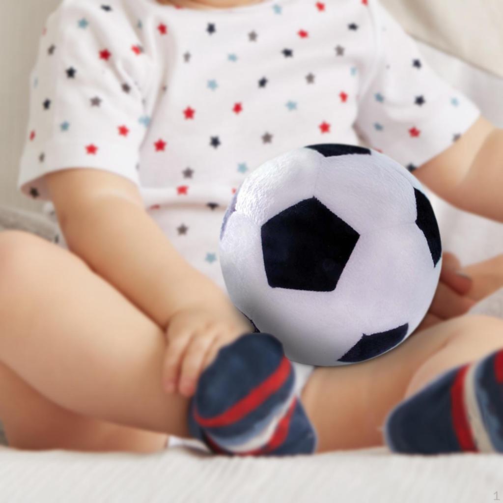 Football Toy 17cm Ball Toys Pillow, Soft Soccer Rattle Stuffed for Gift Kids Boys Girls