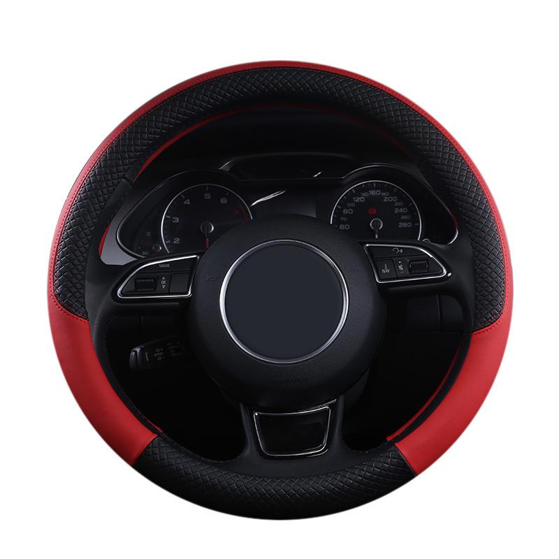 X686 Eco-Friendly Odorless Embossed Leather Steering Wheel Cover
