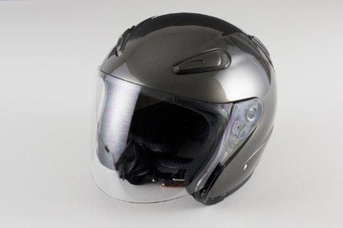Bike Parts Center Jet Aeroform Gunmetallic Motorcycle Helmet, Size M (57cm-58cm) 722002