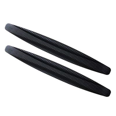 2Pcs Carbon Fiber Texture Car SUV Bumper Edge Guard Strip Anti-rub Protector
