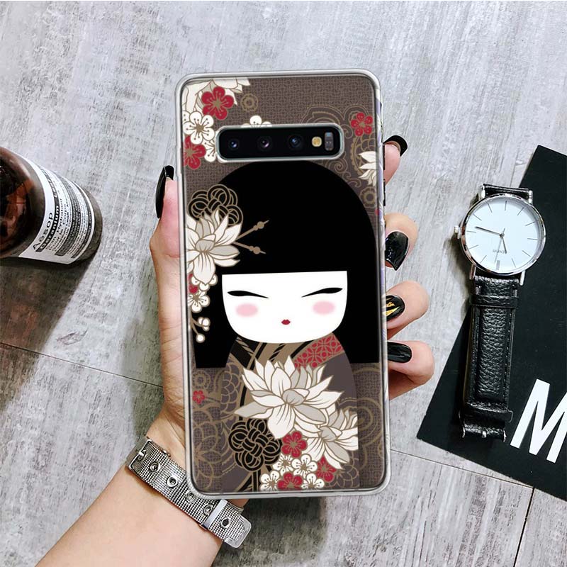 Kokeshi Doll Kimono Girl Phone Case For Samsung Galaxy S26 S25 Edge S24 S23 FE S22 Ultra S21 Plus S20 + Fundas Cover Coque Galax