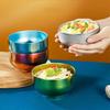 11.5cm Food Bowl,Double-layer Pure Titanium,Crystalline,Heat-insulating,Anti-scalding,Antibacterial,Outdoor Travel Tableware