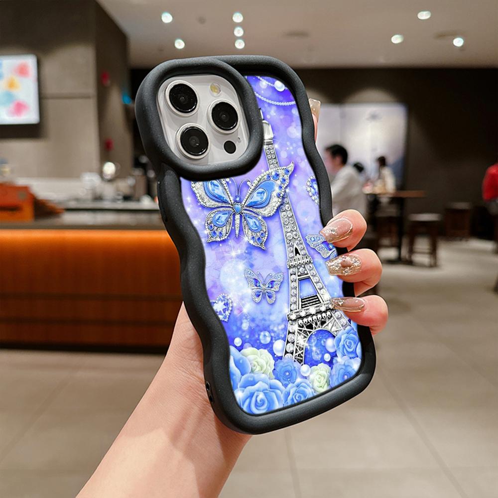 Macaron Soft TPU Phone Case for Samsung A11 A12 A13 A14 A15 A23 A24 A25 A52 A53 A54 A55 A30 A50 S20 S23 FE S24 Ultra Cover Ae62 Butterfly Eiffel Tower