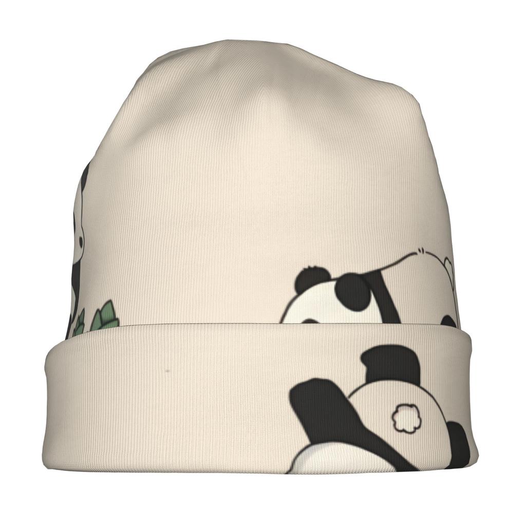 A Charming Minimalist Knit Hat Featuring a Cute Panda, Perfect for Adults Who Appreciate a Subtle Style That Pairs Well with Neutral Colors And Easy O