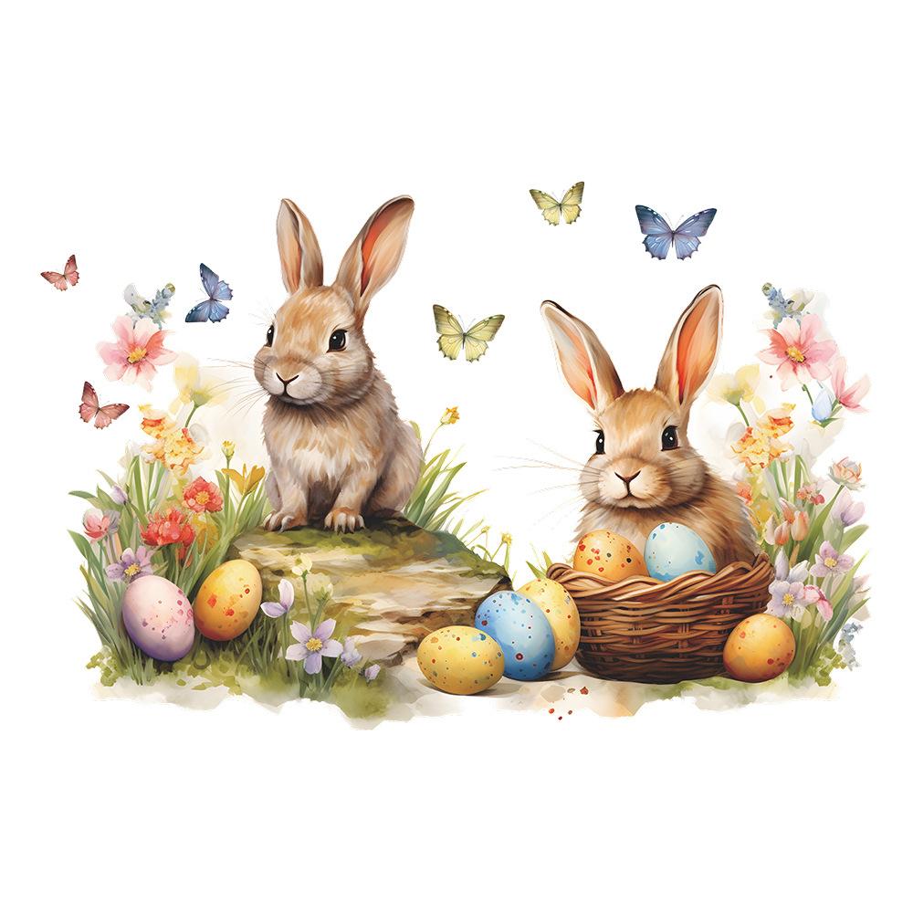 Egg Cartoon Rabbit Butterfly Children's Bedroom Living Room Home Beautification Wall Sticker