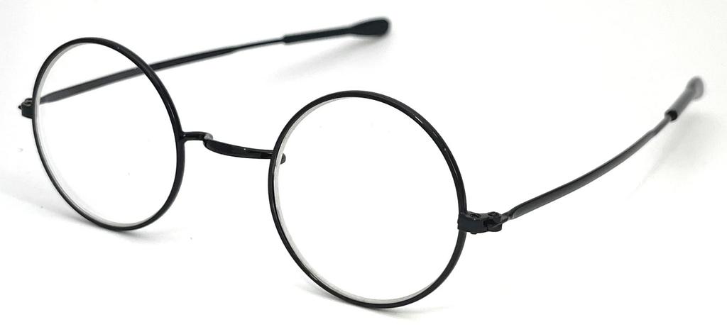 Cyphus Round UV Trendy Fashion [CYPHUS] Glasses, Small, Protection, (Black/Clear)