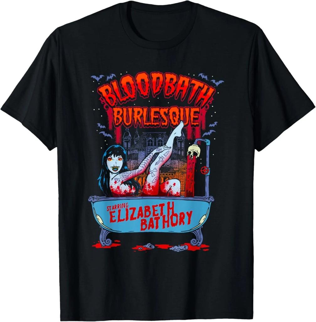 Goth Girl Bloodbath Burlesque Elizabeth Bathory Vampire T- Shirt