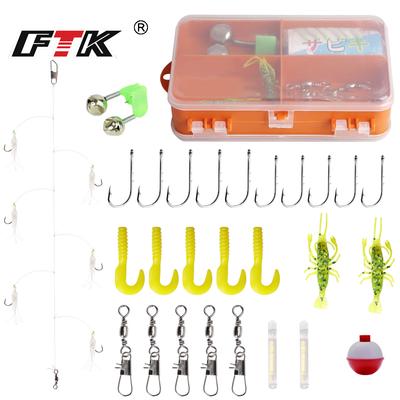 FTK 27-teiliges Angelwerkzeug Zubehör Set mit Angelkasten Angelhaken Angelgeräte Set Geschenke für Männer