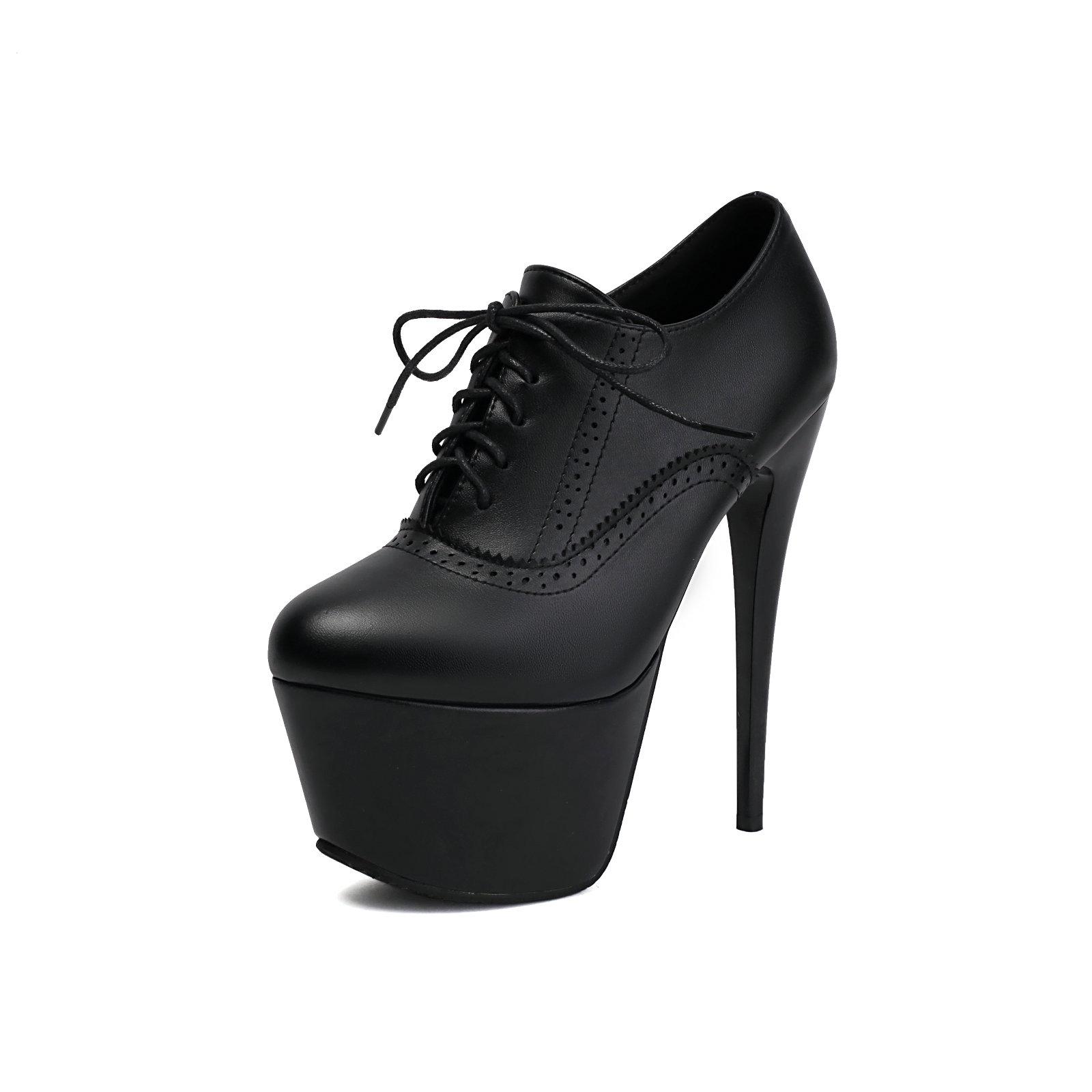 

Women Heels Pumps 15.5cm Platform Stiletto Shoes Sexy Lightweight Party Footwear 35 чёрный