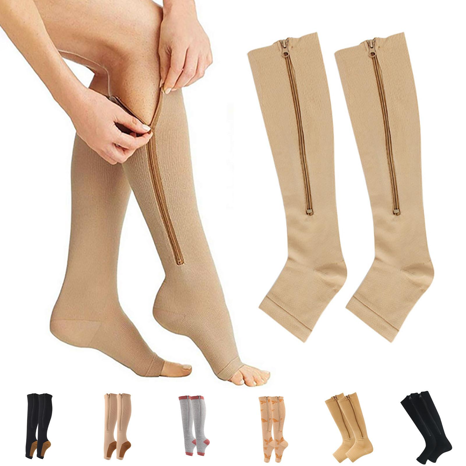 

Молния Компрессионные носки Икроножные колено Высокий чулок Открытый носок Носки для ходьбы Runnng Пешие прогулки Спорт