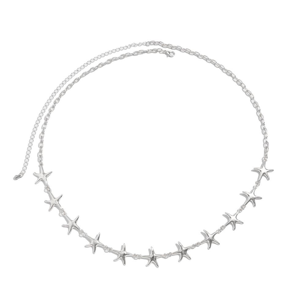 Gold Shell Ring Adjustable Star Waist Chains Vintage Starfish Ring Set  Party