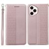 For Honor 400 Pro 5G (Global) Wallet Phone Case Strong Magnetic Checkered Pattern Imprint Leather Flip Cover