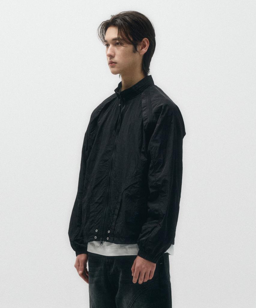 Ecorr Pipe Trimmed Crinkle Jacket_Black