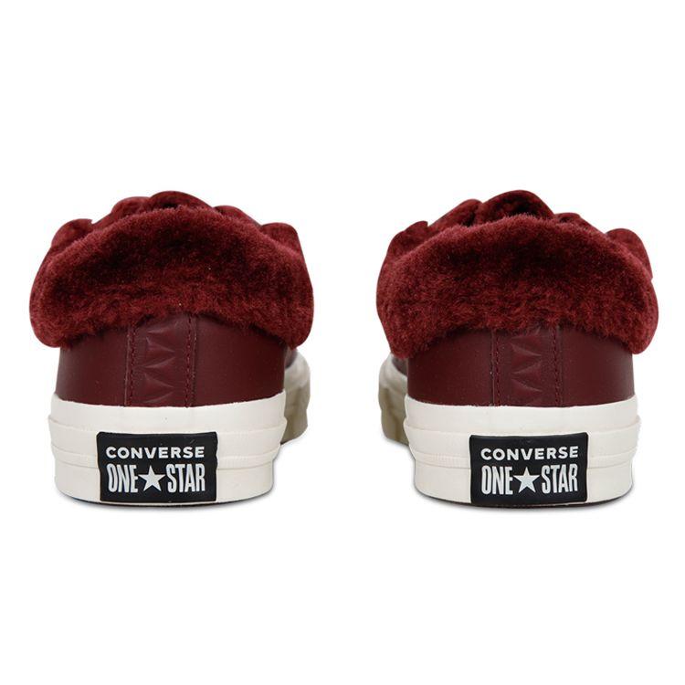 Converse One Star Series Comfortable Versatile Low-Top Canvas Shoes Unisex sneaker Dark-Red 162602C