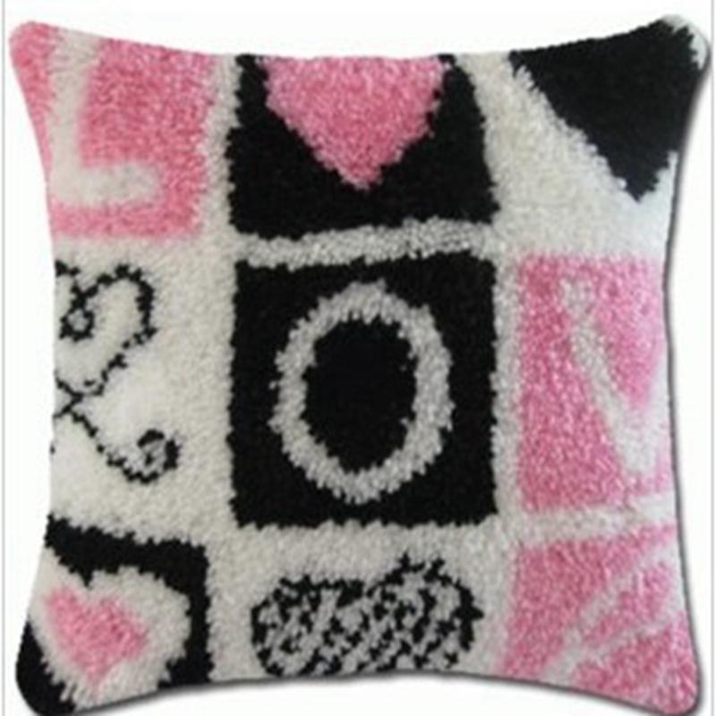 Stickerei Knüpfhaken DIY Handgestricktes Besticktes Kissen Knüpfpaket Unfertige Knüpfhaken Teppich Kits Smyrna Paket Teppich DIY