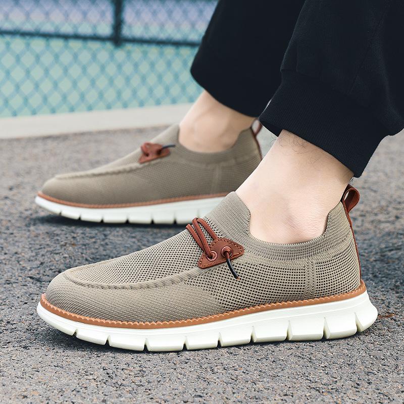 

2025 large size 48 summer new mesh breathable one-pedal men s shoes lightweight shock absorption casual loafers tide 48 білий