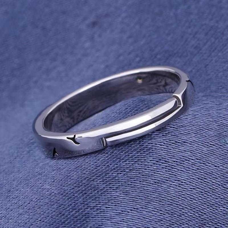 Anime Dr.Stone Anneau Ishigami Senkuu Cosplay Bague Ouverte Réglable Unisexe Bijoux Accessoires Props Cadeaux d'Anniversaire