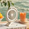 Crescent Shape Mini Desk Fan LED Light Table Cooling Fan Portable Fan  Indoor Cooling