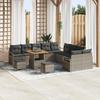 13-piece Garden Sofa Set with Cushions In Grey In Poly Rattan 3364533