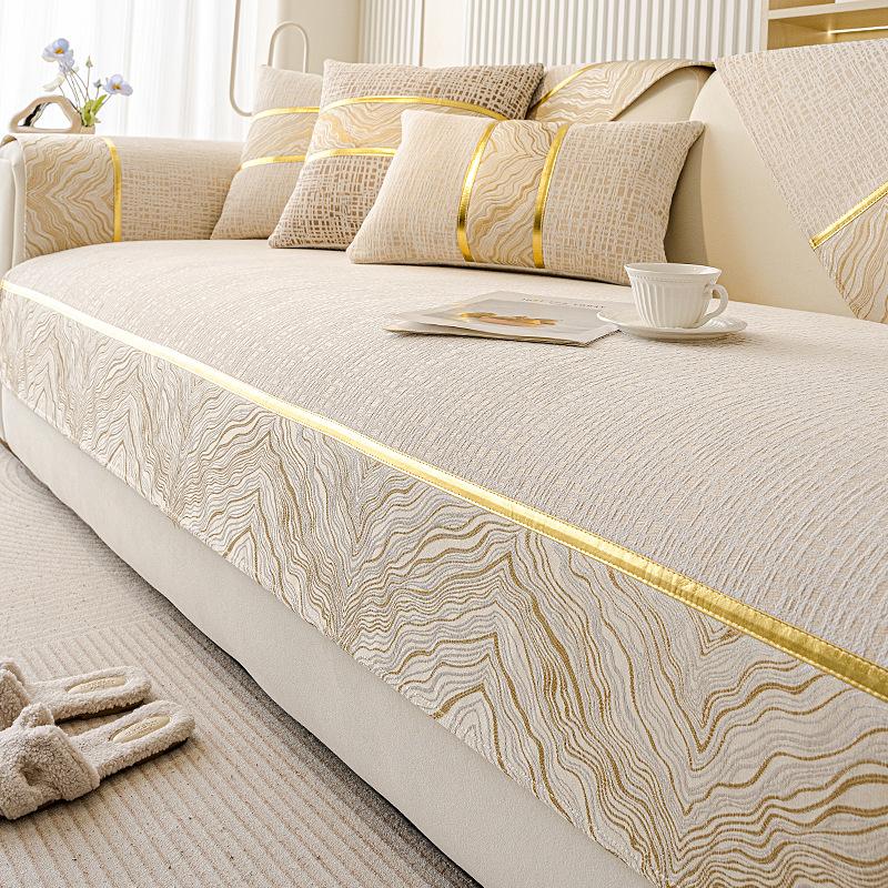 

Подушка для дивана из шенилла класса люкс, универсальная для всех сезонов, высококачественная кожа, нескользящая, новый чехол премиум-класса 70*70cm