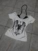 Summer Street Style Dark Print Fake Two-Piece Halter Pullover T-shirt for Women