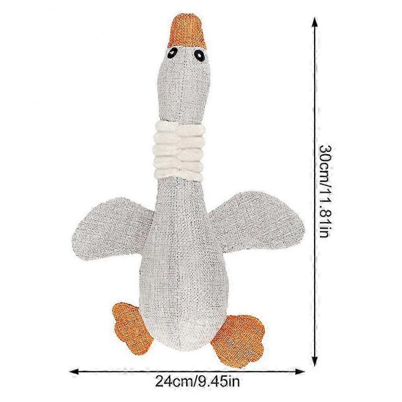 Indestructible Duck Dog Toy, Squeaky Interactive Plush for Aggressive Chewers, Tough Chew-Proof Toy for Medium Dogs
