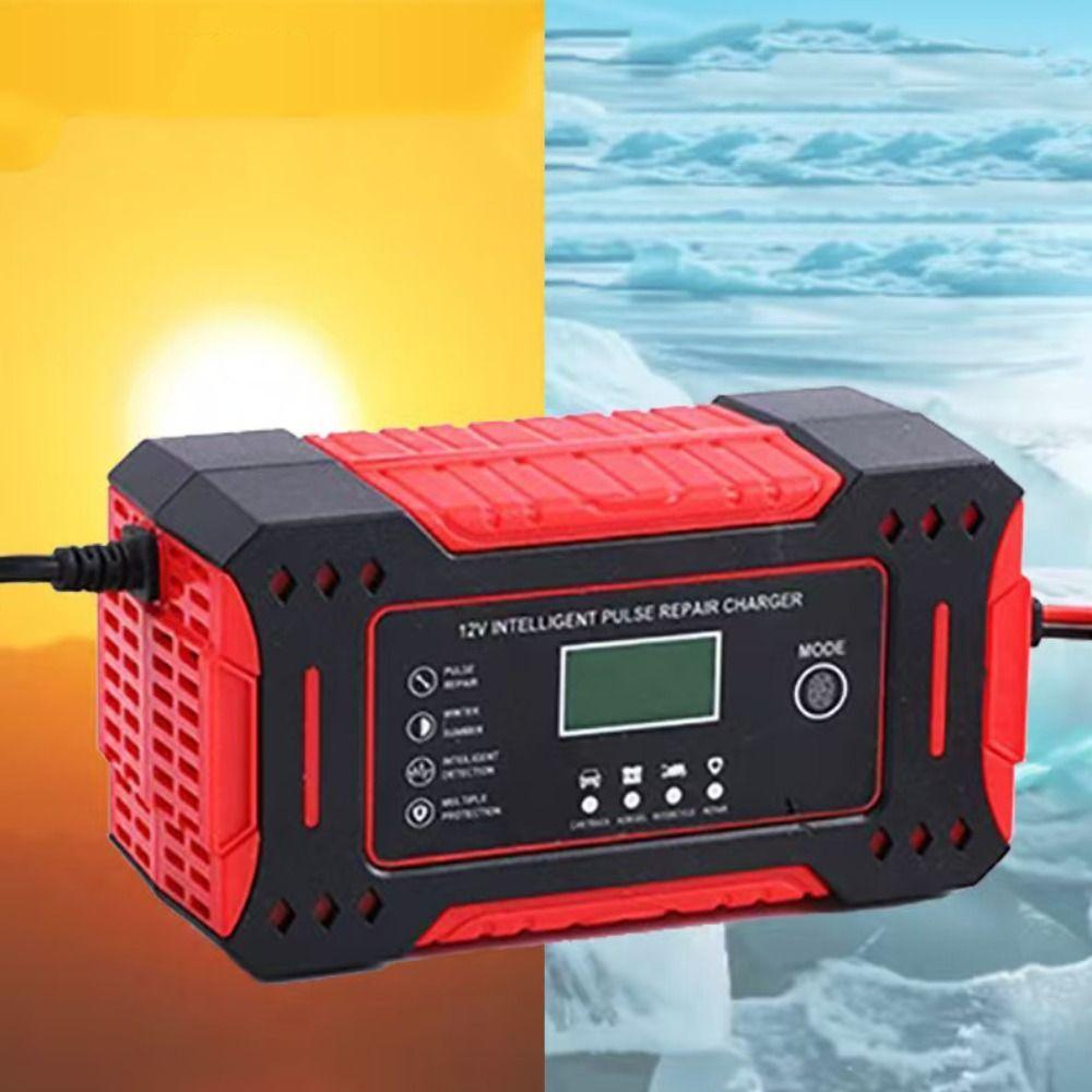 6A Output Motorcycle Battery Charging Unit Pulse Repair Battery Charger 12V  Motorcycle Maintenance