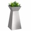 Column Planter 2 Pcs Silver 35 X 35 X 73 Cm