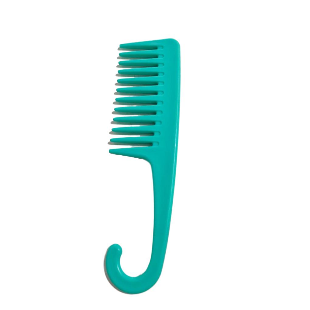 

miduoidn Large Wide Tooth Combs Of Hook Handle Durable Hair And Skin Friendly Flexible And Easy To Clean Plastic Wide Application, green