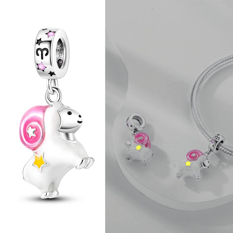 Copper Sky Moon Star Sun Rainbow Beads Fit Original Bracelet Necklace For Women Jewelry Making Gift