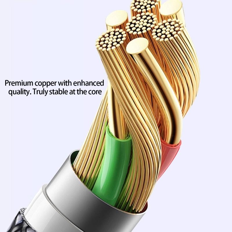 100w USB To USB C Cable Nylon Braided 90 Degree Elbow Fast Charging Data Cord For Mobile Phone Type C Quick Wire
