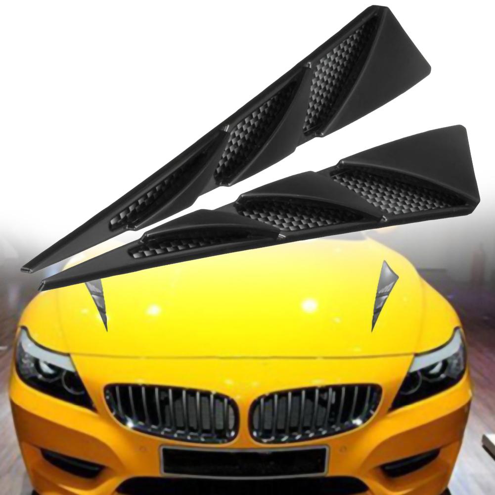 

1Pair Car Exterior Decoration Car Hood Stickers Black Universal Side Air Intake Bonnet Simulation Vent Cover Hood Car-styling чёрный