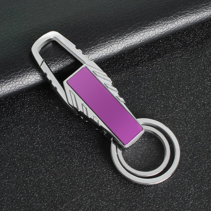Custom Logo Name Metal Waist Hanging Keyring Laser Inscription Men Women Key Chain Ring Creative Personalized Keychain Gift