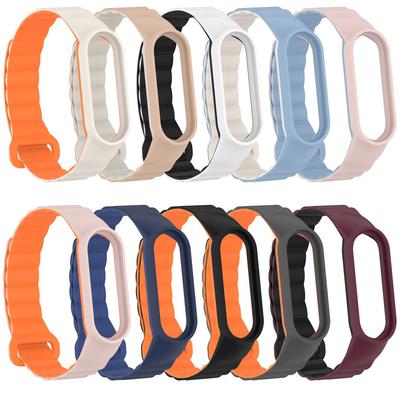 Magnetic Bracelet for Mi Band 7 Strap Accessorie Sport Silicone Rubber SmartWatch Pulseira Belt Correa Xiaomi MiBand 4 6 5 Strap