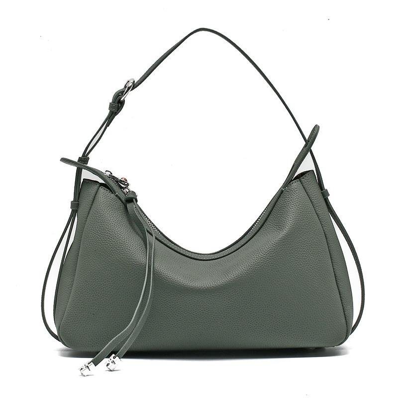 The first layer of cowhide new soft dumpling bag women's versatile niche high-end handbag shoulder messenger bag