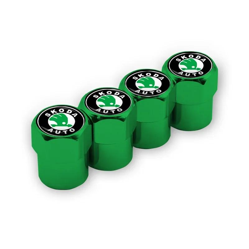 2025 Hot Automobiles 4 Pcs Tire Wheel Tyre Valve Stem Hex Caps Case Sleeve Cover Left Right Front Rear for Skoda Fibia 2 Superb