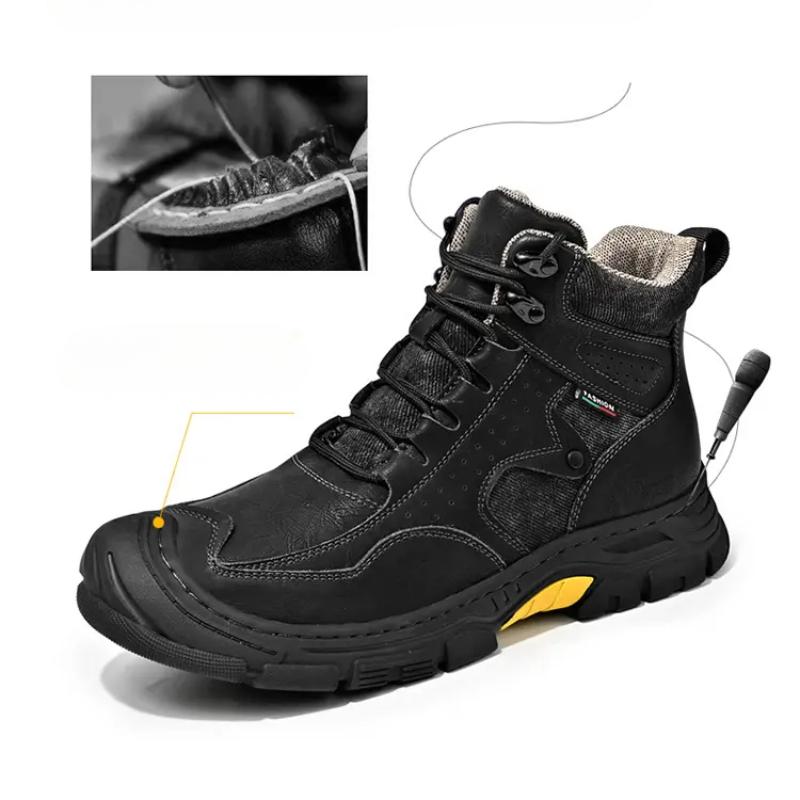 Męskie wysokie antypoślizgowe buty turystyczne Outdoor krótkie buty Ciepłe pluszowe buty Jesień i zima