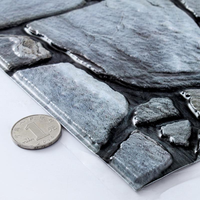 10 Pcs 3D Self-adhesive Waterproof Wall Sticker PVC Kitchen Bathroom Tile Sticker ARI