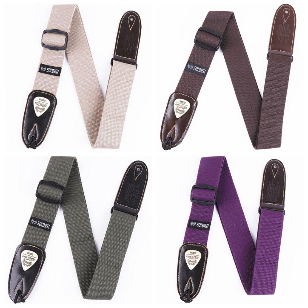 

Leather Ends Guitar Strap Shoulder Strap Electric Bass Belt Acoustic Guitar Belt Instrument коричневий