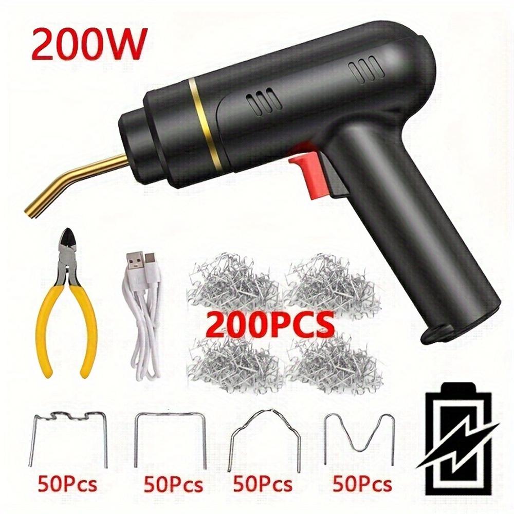 

Cordless Plastic Welder 200W Hot Stapler Car Bumper Repair Kit Type-c Rechargeable Car Bumper Repair Tools