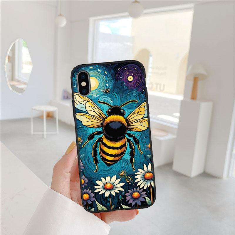 FM5 Art Bees Cartoon Phone Case for Motorola Edge 60 60s 70 G86 G56 G54 E14 G04S G45 G54 G64 S30 S50 X30 X40 X50 Pro Power