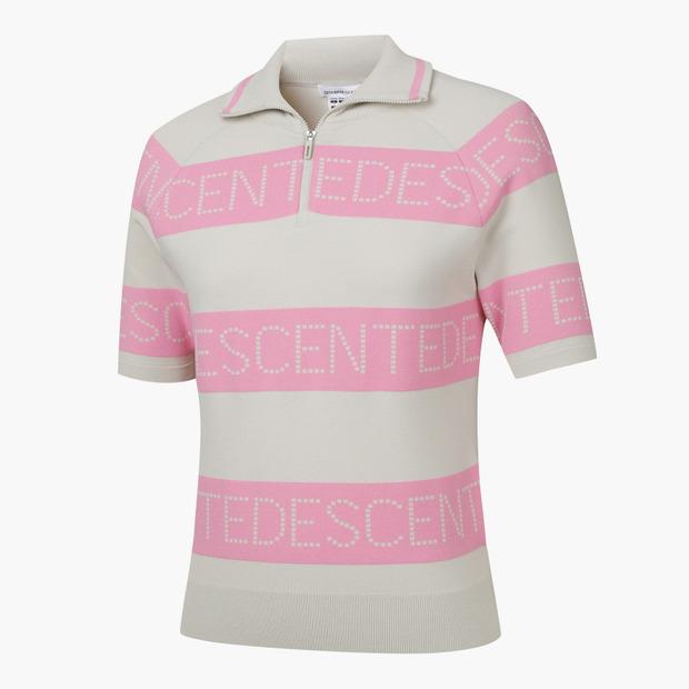 DESCENTE GOLF Women'S Knee-Length Short-Sleeve Collared Sweater (Dp12Wfkp31)