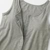 Gunze SELfEAR CI4058N New Gray Size Front Easy to Put On and Take Off Tank Top Women's Moch, LL, Opening, Padded,